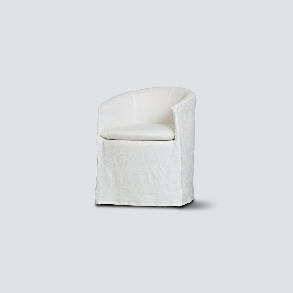 NS Vera Off-White Curved Dining Armchair