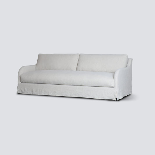 NS VIVI Natural Linen Curved Sofa